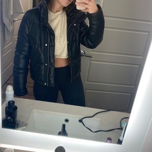 COPY - Leather Puffer Jacket from Abercrombie